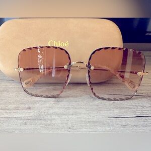 NIB Chloe Sunglasses CE161S Gold & Pink